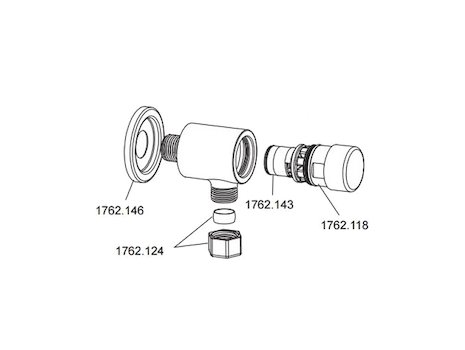 Rada T2 320 time flow valve - exposed (2.1762.062) spares breakdown diagram