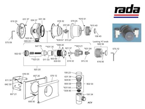 Rada 20 spares breakdown diagram