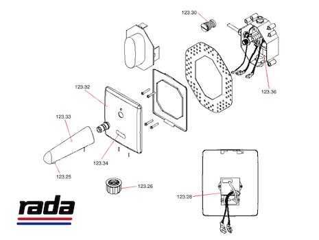 Rada Autosense-C (Autosense-C) spares breakdown diagram