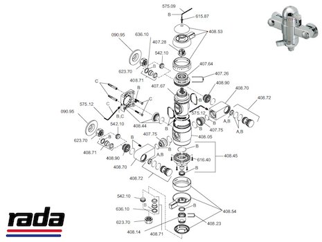 Rada Exact (1995-1997) (Rada Exact) spares breakdown diagram