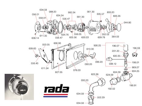 Rada G3M (G3M) spares breakdown diagram