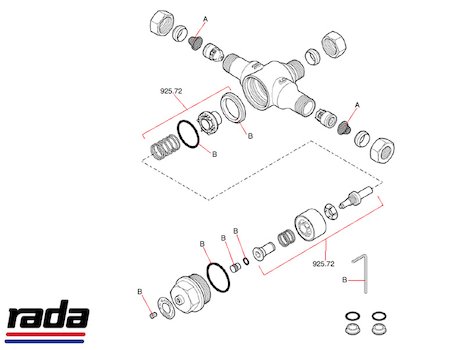 Rada T3 (T3) spares breakdown diagram