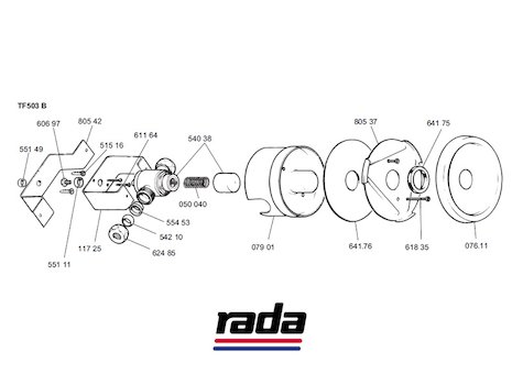 Rada TF503B (TF503B) spares breakdown diagram