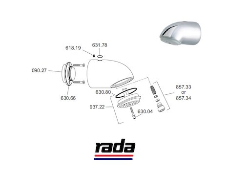 Rada VR125 (1.0.098.81.1) spares breakdown diagram