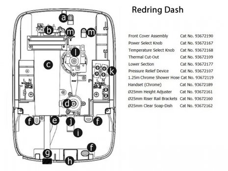 Redring Dash electric shower