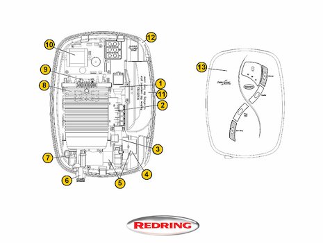 Redring Selectronic Standard (Selectronic) spares breakdown diagram