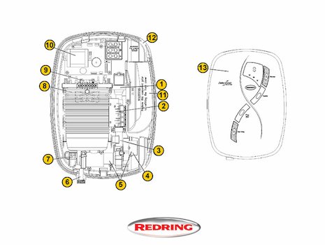 Redring Selectronic Style (Selectronic) spares breakdown diagram
