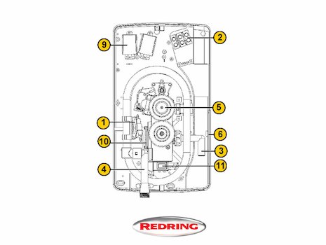 Redring Slimline 620 (Slimline 620) spares breakdown diagram
