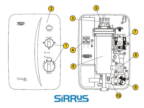 Sirrus Nimbus (Nimbus) spares breakdown diagram