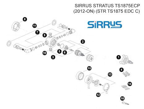 Bristan Stratus TS1875ECP (2012-on) (STR TS1875 EDC C) spares breakdown diagram