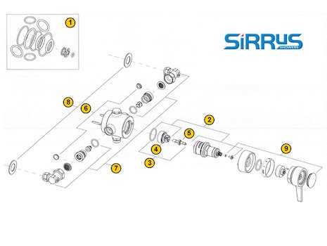 Sirrus TS1503ECP-LV (TS1503ECP-LV) spares breakdown diagram