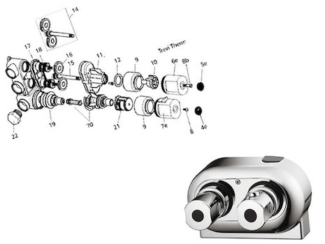 Trevi therm MK2 exposed (A2158AA) spares breakdown diagram