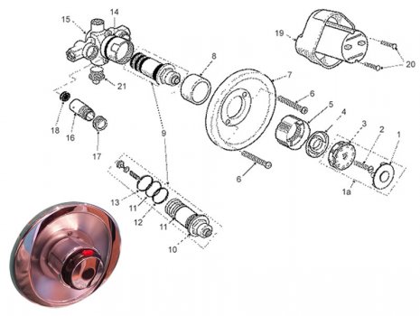 Trevi Idealux 715 Built-in (Idealux 715) spares breakdown diagram