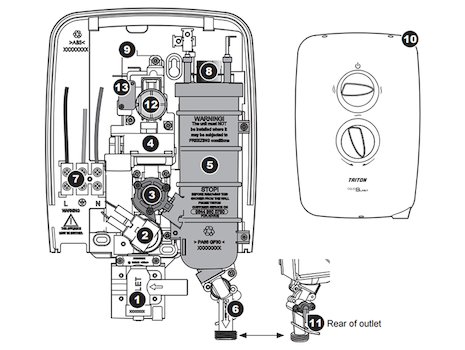 Triton Aquablast spares breakdown diagram