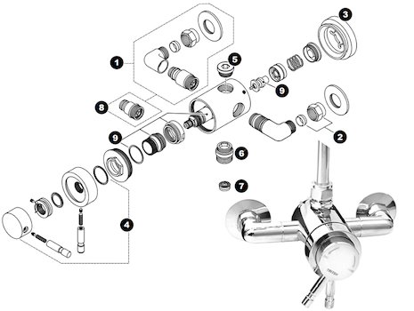 Triton Aspira mini concentric mixer shower