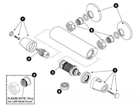 Triton Caroli bar valve (Caroli) spares breakdown diagram