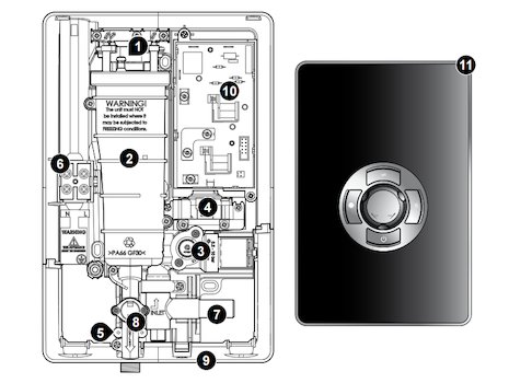 Triton Collection 2 electric shower spares breakdown diagram