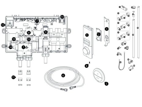 Triton Multi Outlet Processor Unit Including Cover - High Pressure (A31810503) spares breakdown diagram