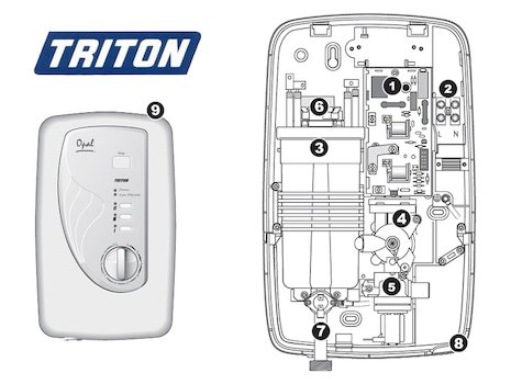 Triton Opal - Chrome (Opal) spares breakdown diagram