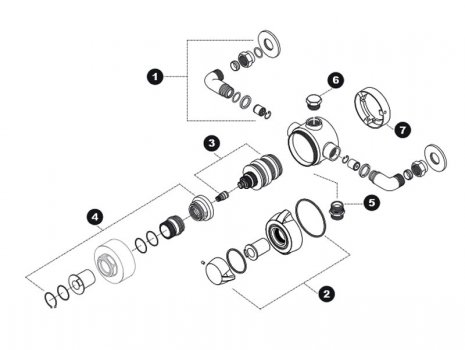 Triton Verne thermostatic mixer V2 post April 16 spares breakdown diagram
