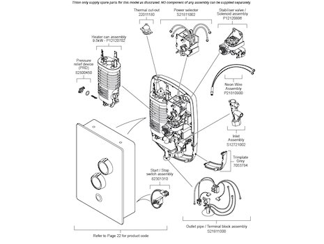 Triton Wickes style (mk1) spares breakdown diagram