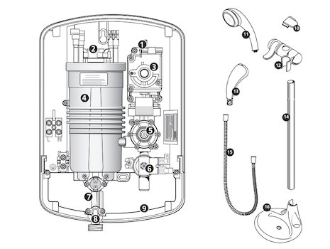 Triton Alicante - 8.5kW (Alicante) spares breakdown diagram