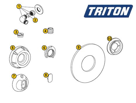 Triton Altessa Built-in (Altessa) spares breakdown diagram