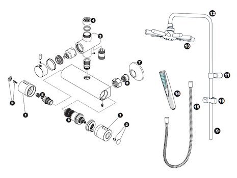 Triton Alya (Alya) spares breakdown diagram