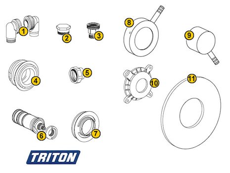 Triton Aspirante Tenero Single (Tenero) spares breakdown diagram