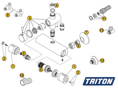 Triton Azusa (Azusa) spares breakdown diagram