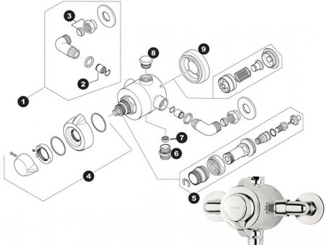 Triton Bellisimo (Bellisimo) spares breakdown diagram