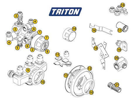 Triton Combi HP8000/9000 (Combi HP8000/9000) spares breakdown diagram