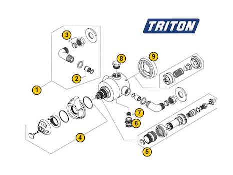Triton Dart 3 (Dart 3) spares breakdown diagram