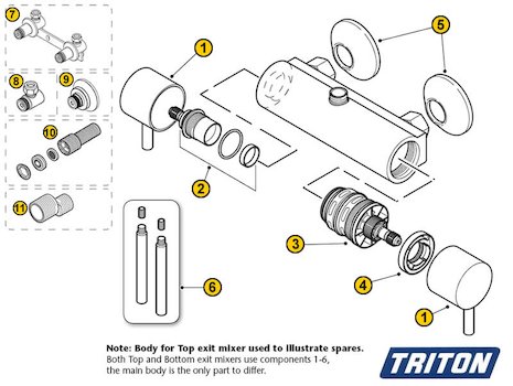 Triton Elina Bar (Elina) spares breakdown diagram