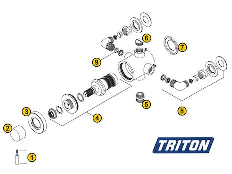 Triton Elina Single Exposed (Elina) spares breakdown diagram