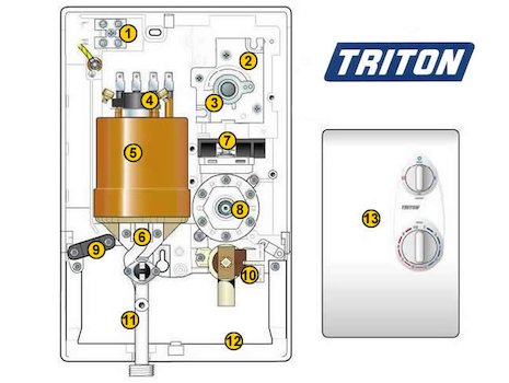 Triton Ivory (Ivory) spares breakdown diagram