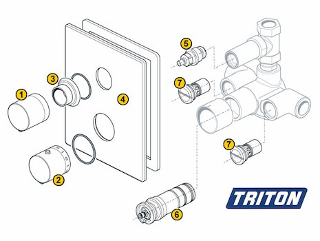 Triton Selena (Selena) spares breakdown diagram