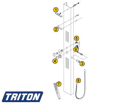 Triton Supri (Supri) spares breakdown diagram