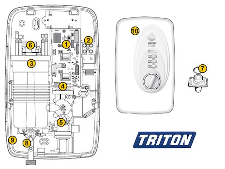 Triton T100si (T100si) spares breakdown diagram