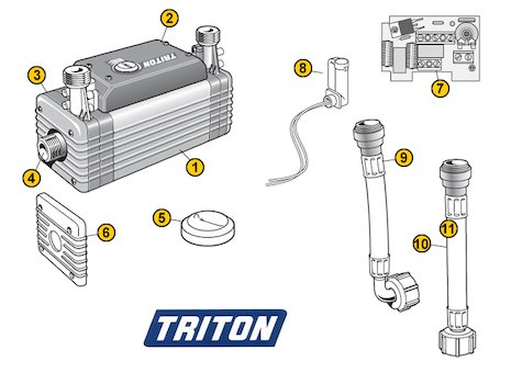 Triton T550i (T550i) spares breakdown diagram