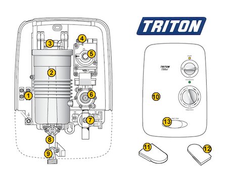 Triton T80si (T80si) spares breakdown diagram