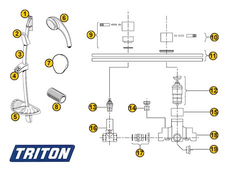 Triton Tamar (Tamar) spares breakdown diagram