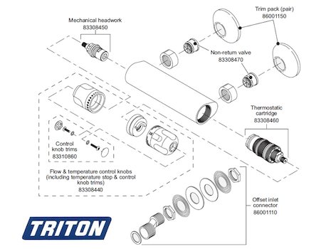 Triton Tocatta (Tocatta) spares breakdown diagram