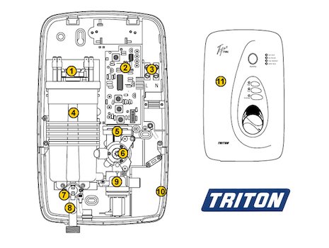 Triton Topaz T100i (Topaz T100i) spares breakdown diagram
