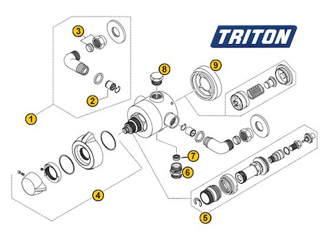 Triton Verne (Verne) spares breakdown diagram