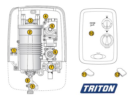 Triton Zante (Zante) spares breakdown diagram