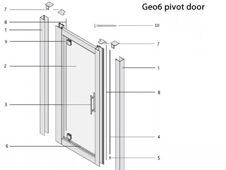 Twyford Geo6 pivot door