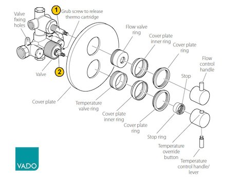 Vado Celcius - CEL-148B/2/RO (CEL-148B/2/RO) spares breakdown diagram