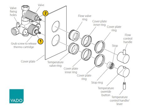 Vado Celcius - CEL-148B/SQ-3/4 (CEL-148B/SQ-3/4) spares breakdown diagram