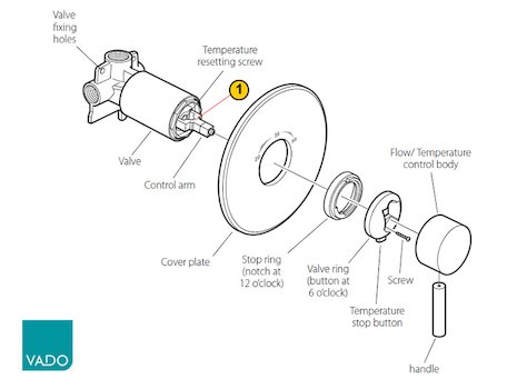 Vado Sense - SEN-145T (SEN-145T) spares breakdown diagram